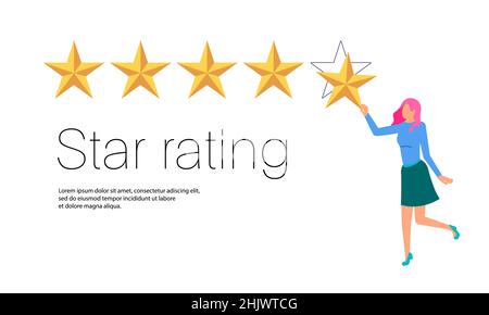 Bunner avec une femme qui a obtenu cinq étoiles Banque D'Images