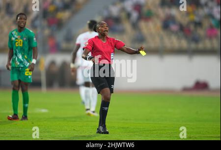 Yaoundé, Cameroun, 18 janvier 2022: !r!Pendant la Guinée contre le Zimbabwe - coupe d'Afrique des Nations au stade Ahmadou Ahidjo.Prix Kim/CSM. Banque D'Images