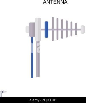 Icône de vecteur simple d'antenne.Modèle de conception de symbole d'illustration pour élément d'interface utilisateur Web mobile. Illustration de Vecteur