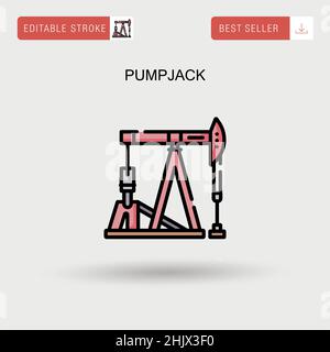 Icône de vecteur simple Pumpjack. Illustration de Vecteur