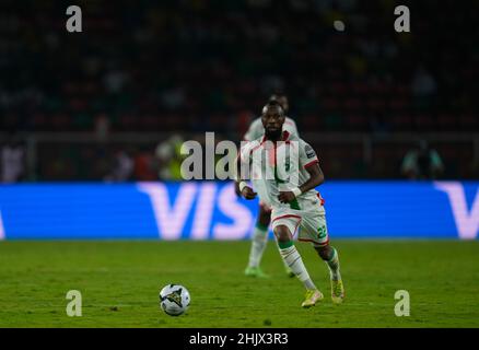 Yaoundé, Cameroun, 9 janvier 2022 : Blati Touré du Burkina Faso pendant le Cameroun v Burkina Faso - coupe des nations d'Afrique au stade Paul Biya.Prix Kim/CSM. Banque D'Images