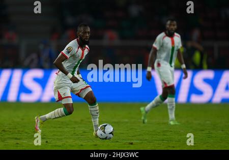 Yaoundé, Cameroun, 9 janvier 2022 : Blati Touré du Burkina Faso pendant le Cameroun v Burkina Faso - coupe des nations d'Afrique au stade Paul Biya.Prix Kim/CSM. Banque D'Images