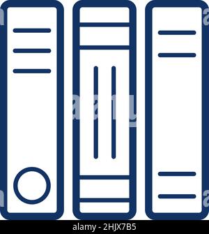 Dossiers avec documents, icône sur fond blanc, illustration vectorielle Illustration de Vecteur