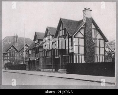 Maison de Shakespeare, Stratford-on-Avon. Warwickshire (1923) Banque D'Images