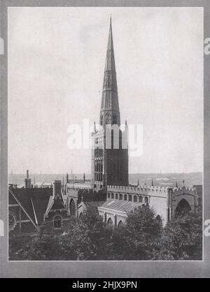 Église Sainte-Trinité, Coventry . Warwickshire (1923) Banque D'Images