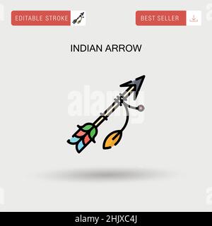 Icône de vecteur simple flèche indienne. Illustration de Vecteur