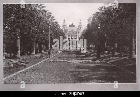 Monte Carlo : le Casino et les jardins. Monaco. France (1925) Banque D'Images