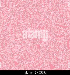 Motif cachemire sans coutures.Fleur fantastique, feuilles.Imprimé bohème en tissu.Peinture batik. Banque D'Images