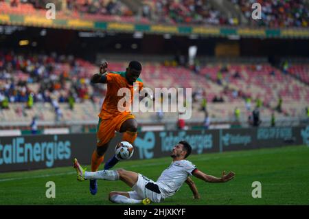 Douala, Cameroun, 26 janvier 2022 : Serge Aurier de Côte d'Ivoire pendant l'Egypte contre Côte d'Ivoire - coupe des nations d'Afrique au stade de Japoma.Prix Kim/CSM. Banque D'Images