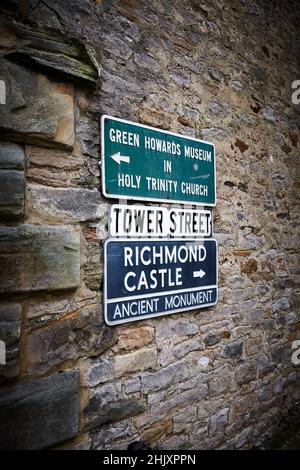 Tower Street, Richmond, North Yorkshire Banque D'Images