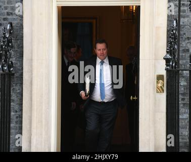 Downing Street, Londres, Royaume-Uni.1 février 2022.Mark Spencer, député, secrétaire parlementaire du Trésor, whip en chef, à Downing Street pour une réunion hebdomadaire du Cabinet.Crédit : Malcolm Park/Alay Live News. Banque D'Images