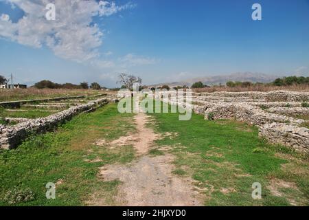 Taxila, Sirkap ruines de la ville fortifiée, Pakistan Banque D'Images