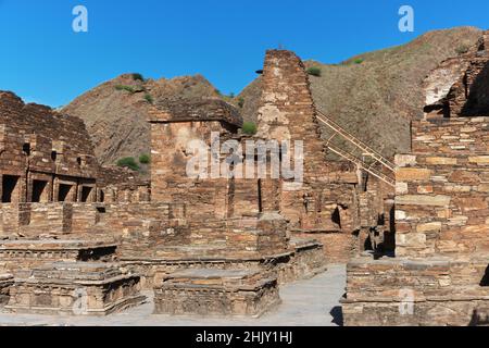 Monastère bouddhiste de Takht-i-Bahi à Mardan, Pakistan Banque D'Images