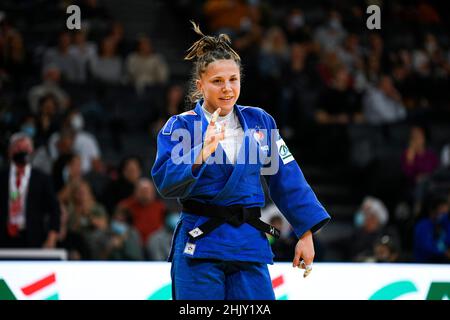 Femmes -63 kg, Manon DEKETER de France participe à l'épreuve du Grand Chelem 2021 de Paris, Judo, le 16 octobre 2021, à l'AccorHotels Arena de Paris, France Banque D'Images