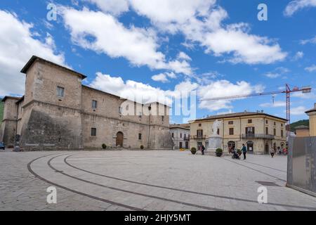 Vieille ville, Piazza San Benetto, Norcia, Ombrie, Italie, Europe Banque D'Images