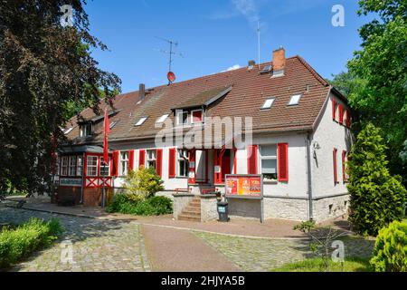 Geschäftsstelle, Stadion An der alten Försterei situé, 1. FC Union Berlin, Köpenick, Berlin, Deutschland, Treptow-Köpenick Banque D'Images