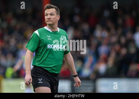 Dewsbury, Angleterre - 30 janvier 2022 - Referee Ben Thaler lors du championnat de rugby Betfred Round 1 Dewsbury Rams vs Bradford Bulls au stade Tetley, Dewsbury, Royaume-Uni Dean Williams Banque D'Images