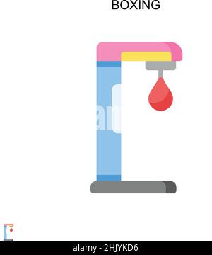 Icône de vecteur simple de boxe.Modèle de conception de symbole d'illustration pour élément d'interface utilisateur Web mobile. Illustration de Vecteur