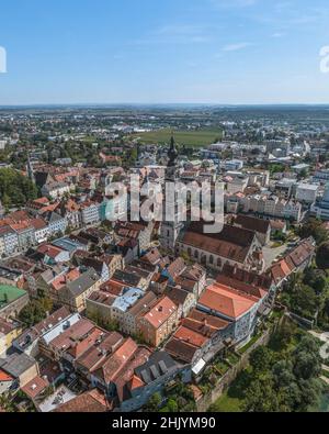 Vue aérienne de Braunau on Inn Banque D'Images