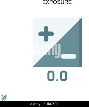 Icône de vecteur simple d'exposition.Modèle de conception de symbole d'illustration pour élément d'interface utilisateur Web mobile. Illustration de Vecteur