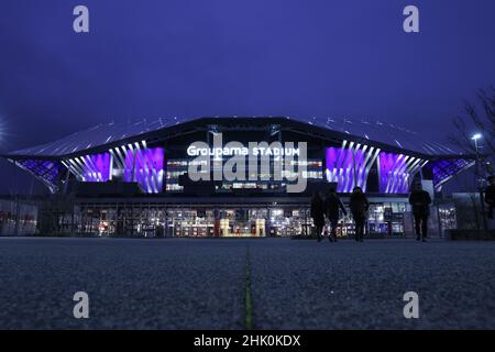 Lyon, France, 1st février 2022. Lors du match Uber Eats Ligue 1 au stade Groupama, Lyon.Le crédit photo devrait se lire: Jonathan Moscrop / Sportimage Banque D'Images