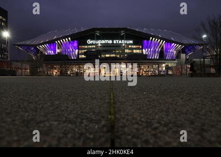 Lyon, France, 1st février 2022. Lors du match Uber Eats Ligue 1 au stade Groupama, Lyon.Le crédit photo devrait se lire: Jonathan Moscrop / Sportimage Banque D'Images