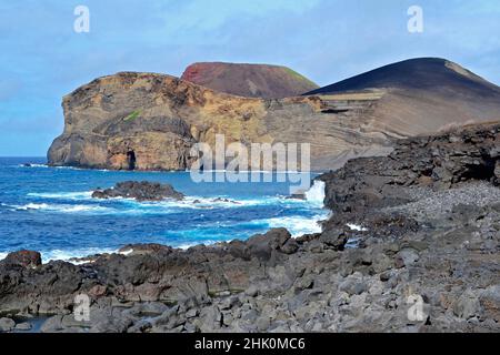 Volcan Capelinhos à Faial Island, Açores, Portugal Banque D'Images