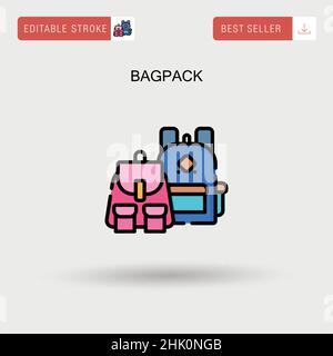 Icône de vecteur simple Bagpack. Illustration de Vecteur