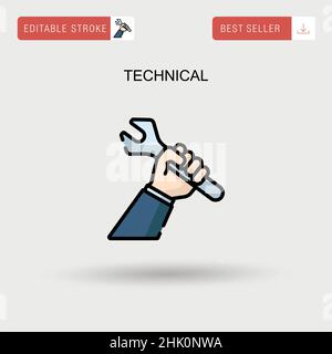 Icône de vecteur simple technique. Illustration de Vecteur