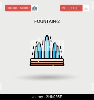 Icône vectorielle simple Fountain-2. Illustration de Vecteur