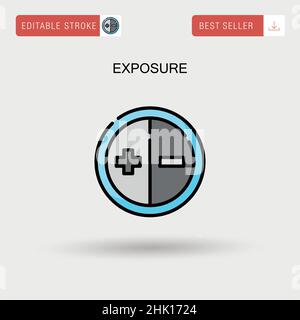 Icône de vecteur simple d'exposition. Illustration de Vecteur