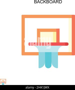 Icône de vecteur simple Backboard.Modèle de conception de symbole d'illustration pour élément d'interface utilisateur Web mobile. Illustration de Vecteur