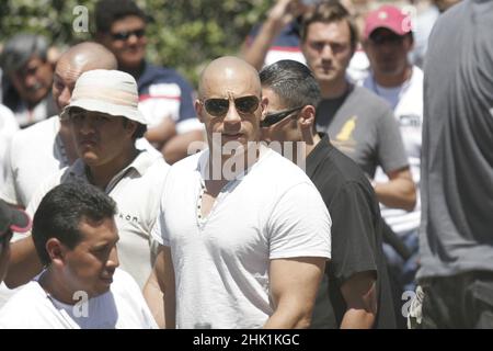 Vin Diesel et Paul Walker, pendant le tournage de Fast and Furious en 2008 à Magdalena de Kino, Mexique (photo de Luis Gutierrez/Norte photo) vin Diesel y Paul Walker, durante la filacion de Rapido y Furioso en 2008 en Magdalena de Kino, Mexique (photo de Luis Gutierrez/Norte photo) Banque D'Images