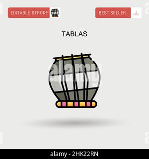 Icône de vecteur simple Tablas. Illustration de Vecteur