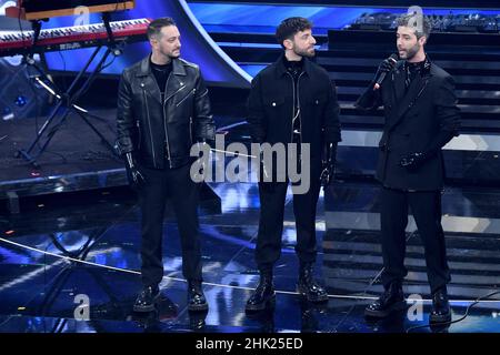 Sanremo, 72nd Festival de la chanson italienne, première soirée.Le Meduza Banque D'Images