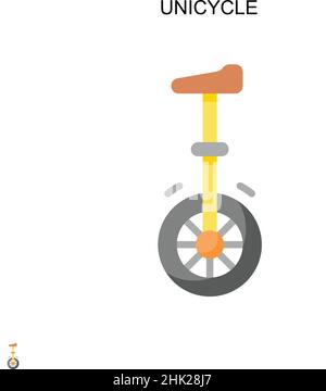 Icône de vecteur simple monocycle.Modèle de conception de symbole d'illustration pour élément d'interface utilisateur Web mobile. Illustration de Vecteur