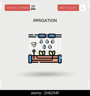 Icône de vecteur simple d'irrigation. Illustration de Vecteur