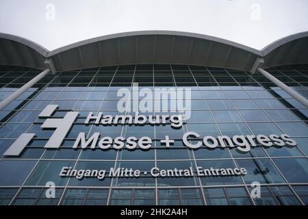 Hambourg, Allemagne.27th janvier 2022.Vue sur le hall d'exposition A1 de Hamburg Messe und Congress GmbH.Lors d'une conférence de presse, Hamburg Messe und Congress GmbH vous informe sur les prochains salons et événements.Credit: Marcus Brandt/dpa/Alay Live News Banque D'Images