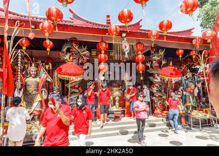 Kuta, Bali, Indonésie - 1 février 2022.Vihara Dharmayana, temple bouddhiste chinois, communauté sino-indonésienne célébrant le nouvel an lunaire chinois Banque D'Images