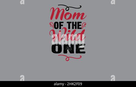 maman de la sauvage un meilleur ami t shirt monogramme texte modèle vectoriel Illustration de Vecteur