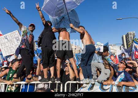 Ciudad de Buenos Aires, Argentine.1st févr. 2022.Les manifestants de la marche réclamant la démocratisation de la justice.(Credit image: © Esteban Osorio/Pacific Press via ZUMA Press Wire) Banque D'Images