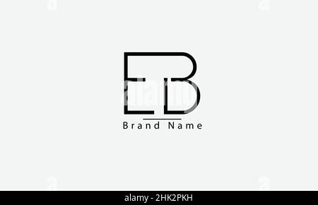 EB BE E B modèle de monogramme de logo vectoriel abstrait Illustration de Vecteur