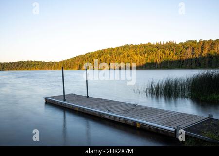 Etats-Unis, Minnesota, la salle Lake State Recreation Area, lancement de bateaux Banque D'Images