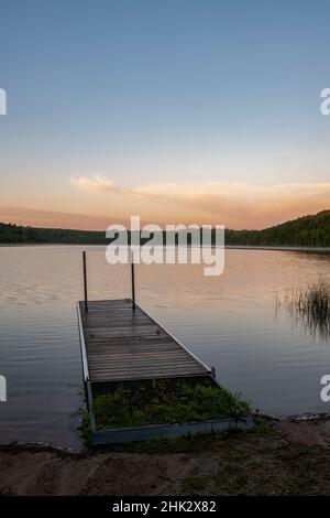 Etats-Unis, Minnesota, la salle Lake State Recreation Area, lancement de bateaux Banque D'Images