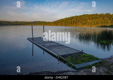 Etats-Unis, Minnesota, la salle Lake State Recreation Area, lancement de bateaux Banque D'Images