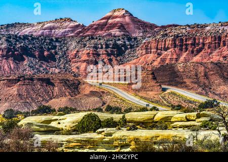 Red Canyon coloré, Castle Valley, I-70 Highway, Utah Banque D'Images