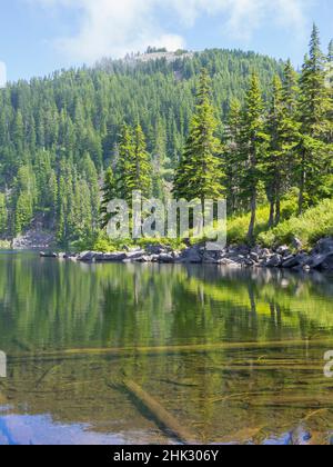Washington State, Central Cascades, Mason Lake Banque D'Images