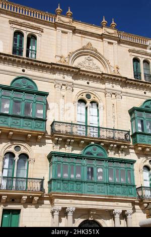 Palazzo Ferreria à la Valette, Malte Banque D'Images