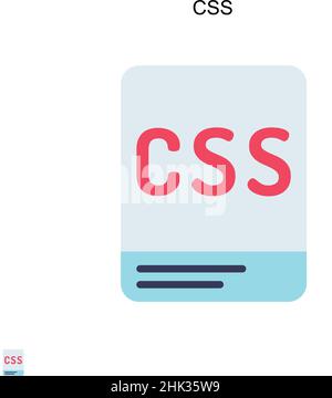 Icône de vecteur simple CSS.Modèle de conception de symbole d'illustration pour élément d'interface utilisateur Web mobile. Illustration de Vecteur