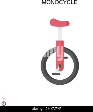 Icône de vecteur simple monocycle.Modèle de conception de symbole d'illustration pour élément d'interface utilisateur Web mobile. Illustration de Vecteur